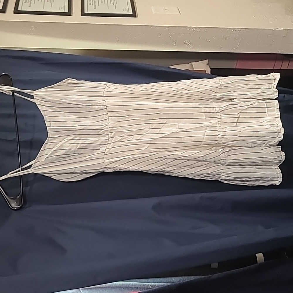 White Striped Dress
